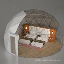 Transparent igloo dome tent camping tent clear glass igloo in winter in weekend dome tent